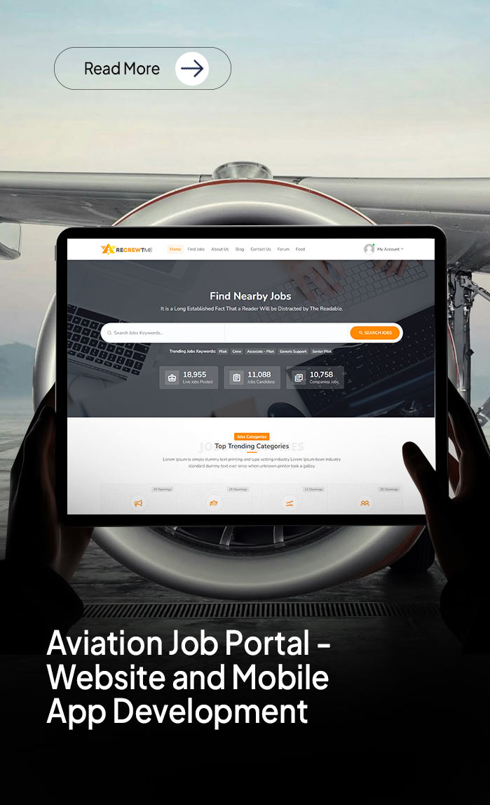 Aviation Job Portal - Website and Mobile App Development